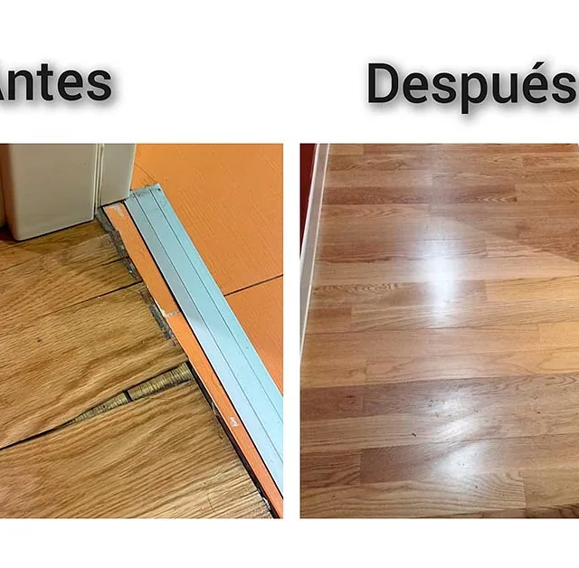 JM Construcciones y Reformas piso antes y después de tarima